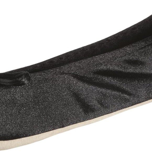Women's Satin Ballerina Slippers Soft Tie Bow Suede Sole Comfortable Fit - Picture 1 of 9